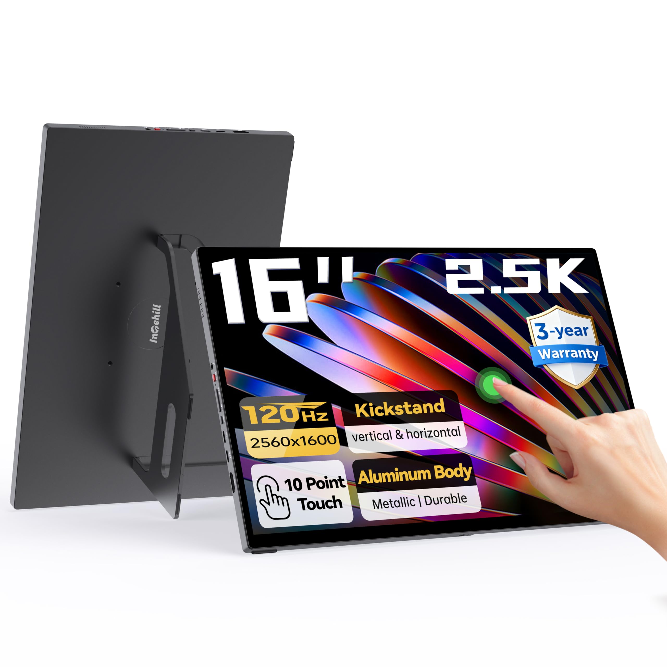 Amazon.co.jp: Intehill 16インチ 2.5K タッチスクリーンポータブル