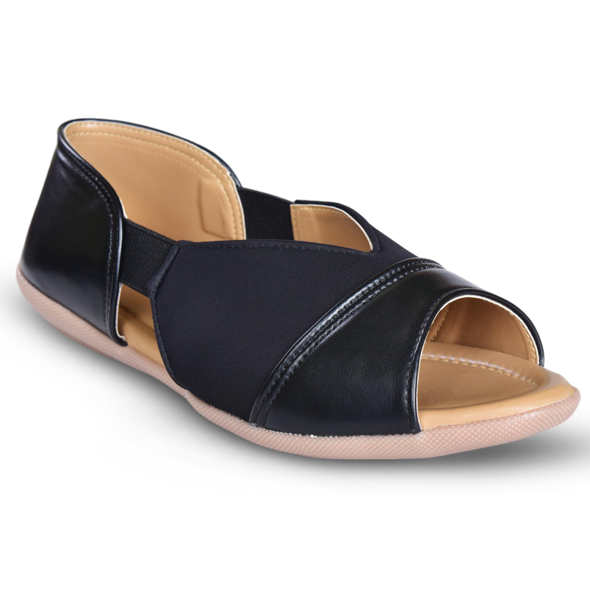 sticy Women's Open-Toe Slip-On Flat Ballerina Shoes for Casual Wear, Party nd Formal Occasions.-picture-36