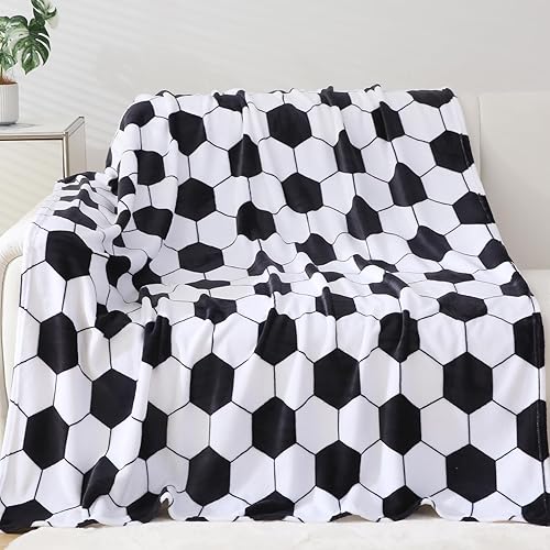 Niopos Soccer Blanket Soccer Gifts for Boys Girls 8-12 Coach