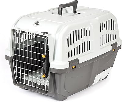 Midwest Homes for Pets Skudo – Transportador de plástico para gatos de 24 pulgadas con bandeja de arena integrada