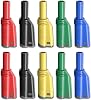 Goupchn 4mm Stackable Shrouded Banana Plugs Safety Fully Insulated Solderless Screw Fixation DIY Connectors 5 Colors