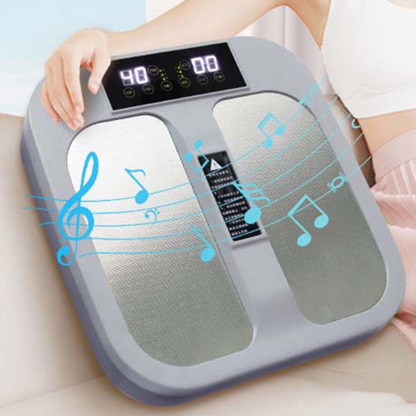 Tapis de Massage des Pieds à Télécommande Térahertz,300W de Chaleur et Vibrations, Perfect pour Soulager la Fasciite Plantaire, Améliorer la Circulation et Détendre Les Muscles