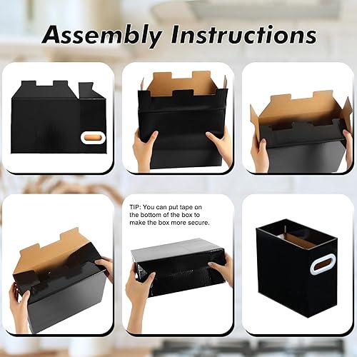 Miniatura 3 de EOOUT Paquete de 1 organizador de archivos de cartón blanco para archivos, tamaño carta, plegable, para colgar, carpetas de archivos, organizador de