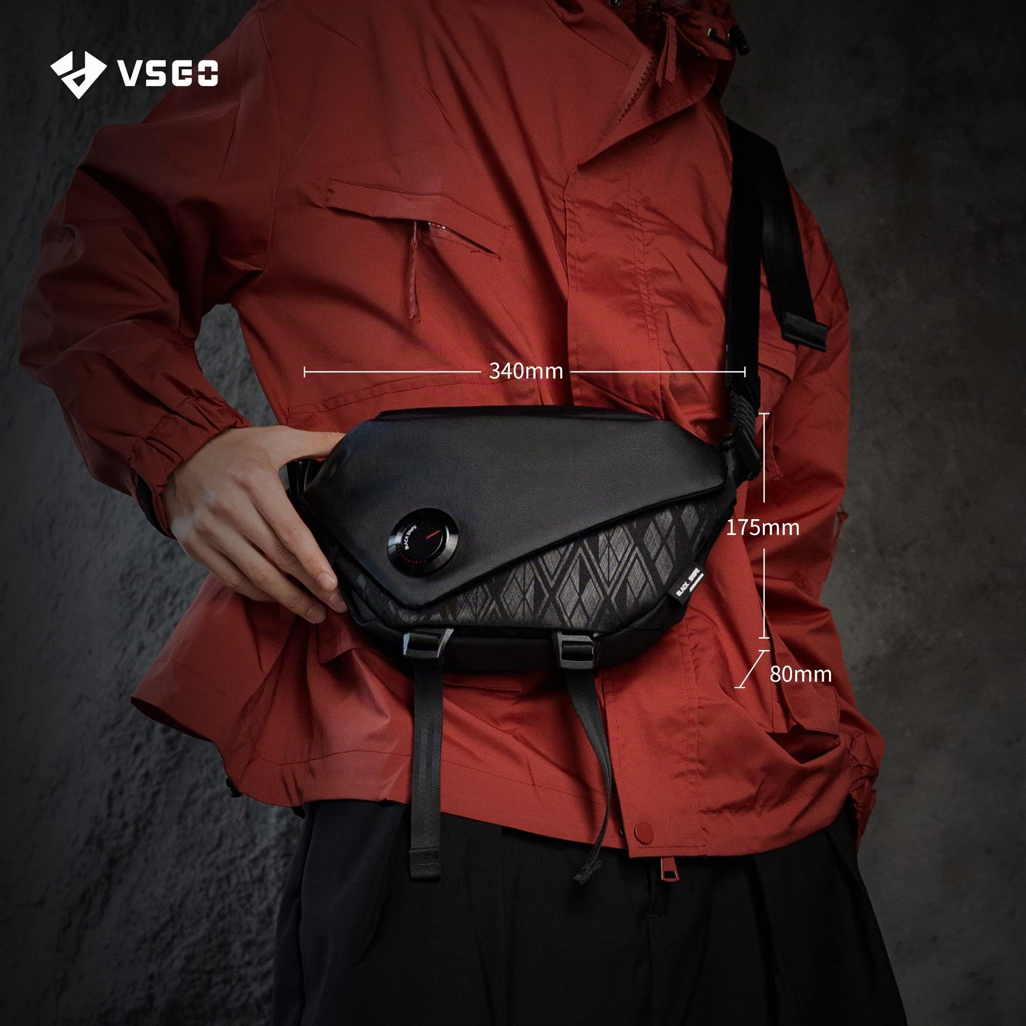 VSGO Borsa a Tracolla Fotografica Professionale da 4L, Borsa a Spalla sul Petto per Uomo e Donna, per Fotocamere Micro-SLR, Attrezzatura per Droni e Archiviazione Digitale