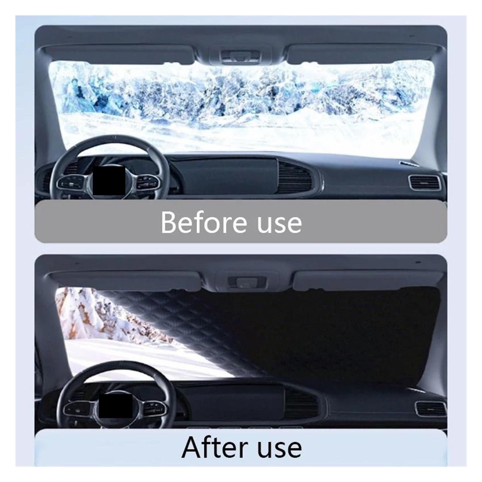 Couverture De Protection Contre La Neige Automobile pour Pare-Brise Avant, Pare-Neige À Aspiration Magnétique Anti-Gel Et Anti-Neige, Bâche De Voiture Pare Brise Hiver pour Voiture Contre