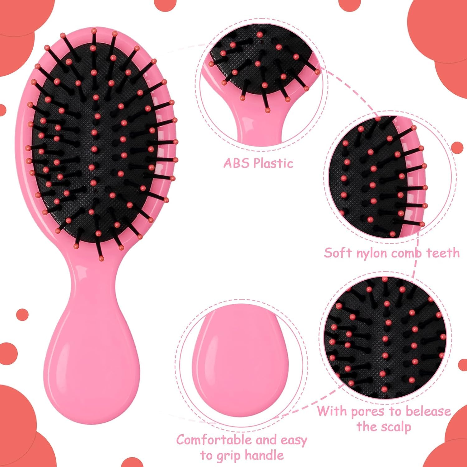 24 Pack Mini Wet Hair Brush, Detangling Hair Combs Set - Image 4