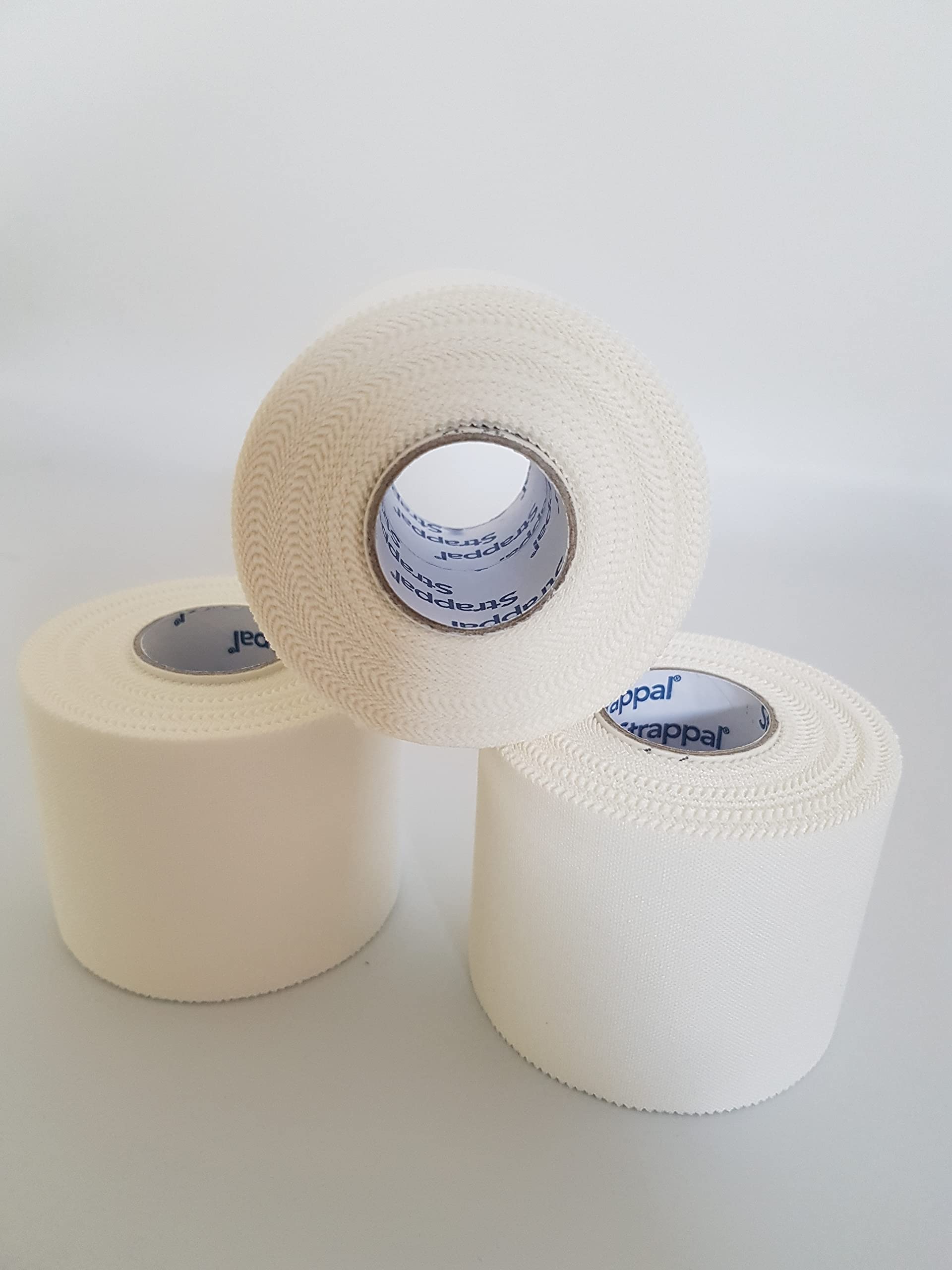 nastro taping sportivo anelastico professionale tape zigrinato all’ossido di zinco per bendaggi funzionali stabilizzazione articolare fisioterapia e sport | latex free | 5 cm x10 m 3 pz