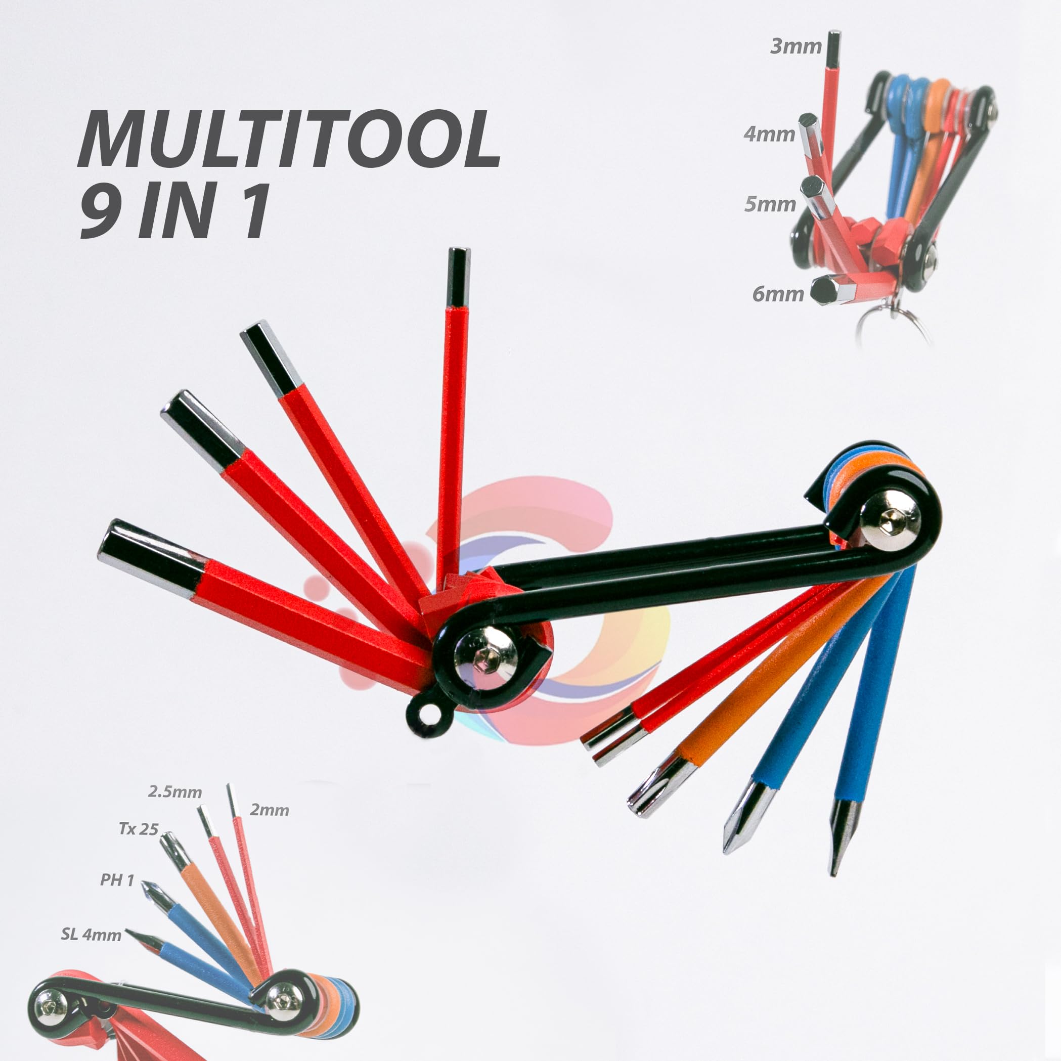 Bike Repair Multitool Kit, 9 in 1 Multitool, Multi Purpose Repair Tool Kit