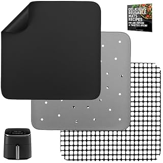 Air Fryer Reusable Liners for Cosori TurboBlaze 6QT Non Stick Perforated Liner, Mat and Mesh, PFOA-Free, Heat Resistant, Dishwasher Safe, Protects Basket & Easy Clean-Up - Amazon product rated Grade B