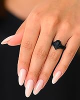 Vista 5 de Rinfit - Anillos de silicona para mujer - Anillo de compromiso en forma de pera de silicona - Alianzas de boda de goma para mujer - Diseño patentado