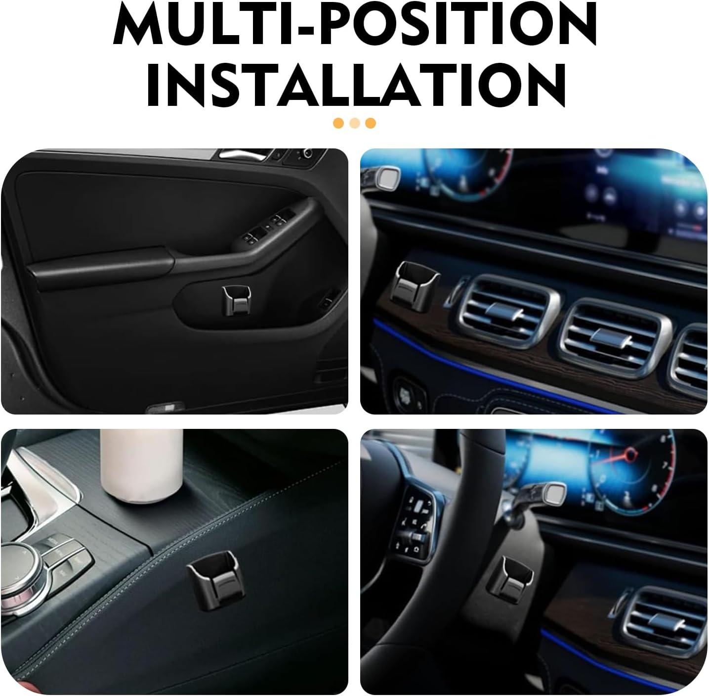 Key Fob Holder, Key Mount Organizer, Multifunctional Organizer Key Remote Mount, Universal Car Accessories (Black) image 5