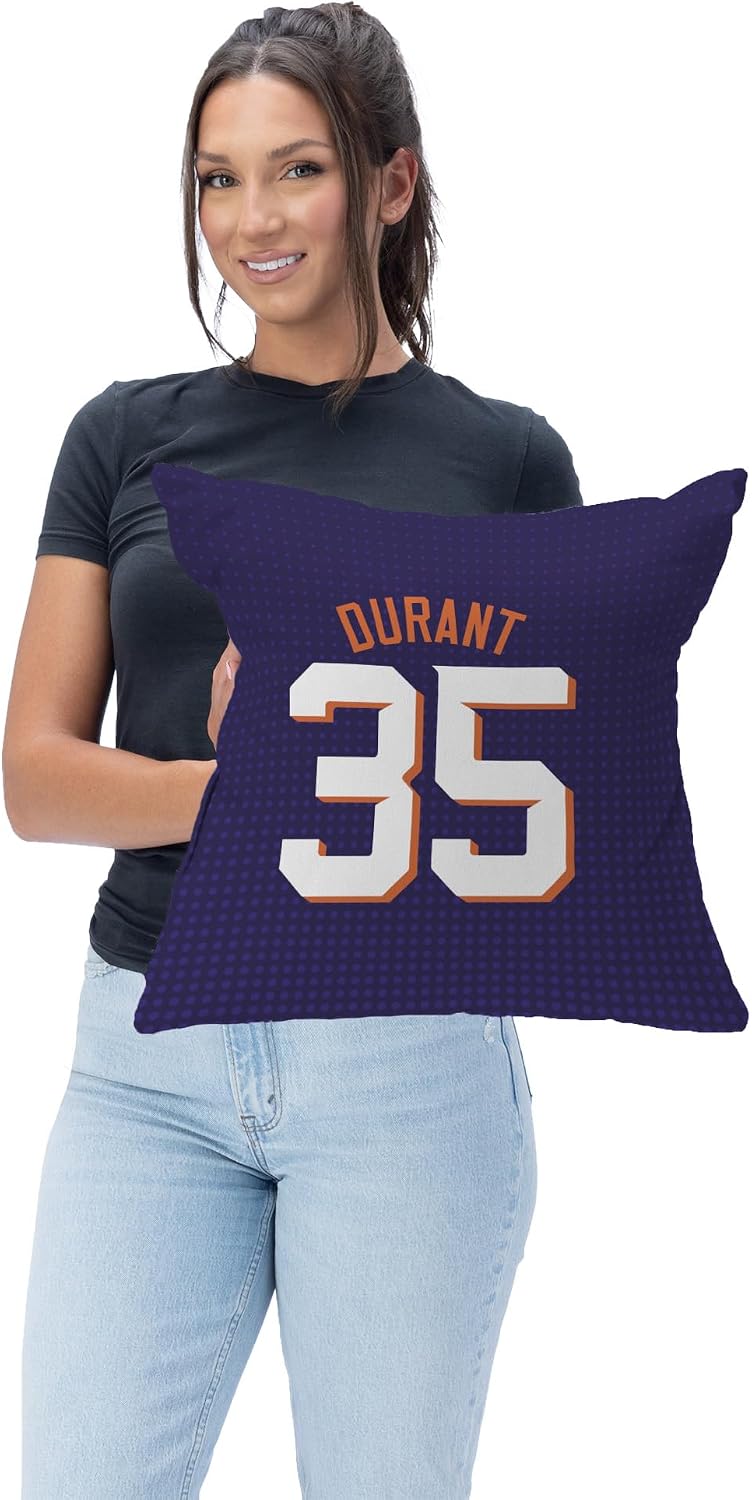 NORTHWEST NBA Phoenix Suns Kevin Durant Throw Pillow, Adults Boys Bedroom, Indoor Couch, 18 x 18 inches