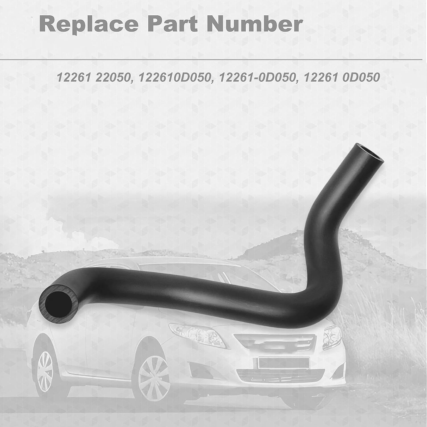12261-22050 PCV Valve Vacuum Hose Compatible with Toyota Corolla Matrix 2004 2005
