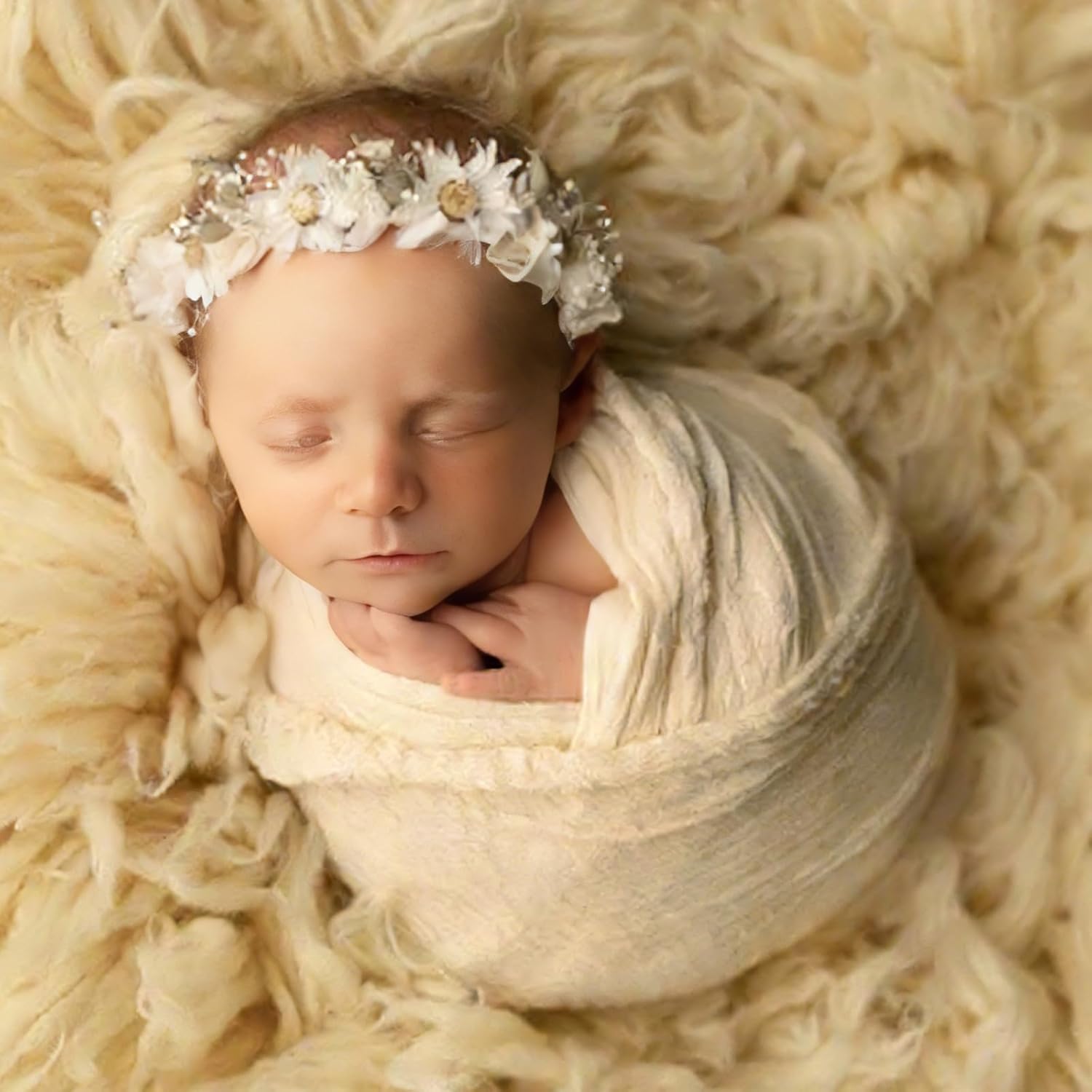 Newborn Cheesecloth Wraps 15.7 x 70.9 Inches - Soft Muslin Baby Swaddle Blanket for Newborn Photography Props