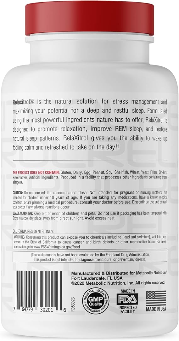 الأيض Relaxitrol - محفز الاسترخاء والنوم