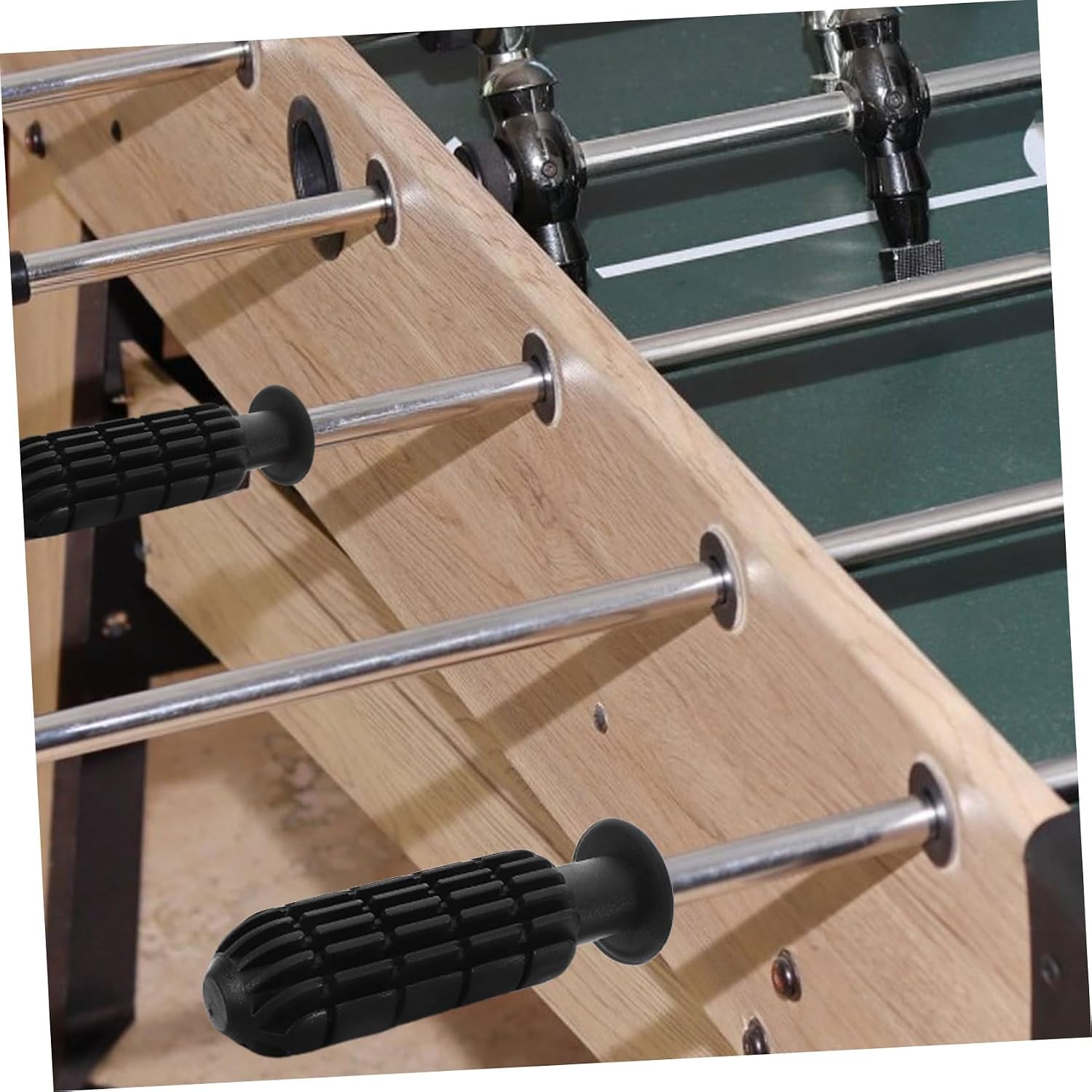 Table Foosball Handle Set with Toothed Grips End Caps and Soccer Balls Kit Replacement Accessories for Kids and Adults Tabletop Foosball Game Durable and Comfortable 3.74In Handles