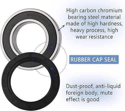 Miniatura 4 de Kit de sellos de cojinete de rueda trasera izquierda, repuesto OEM # 91055-HN5-681 91320-HM7-702 Conjunto de cubo de rueda compatible con Honda