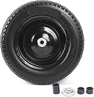 Vista 8 de AR-PRO Neumático y rueda sin pinchazos de 4.80/4.00-8" - Neumáticos sólidos para carretilla de 14.5" con cubo centrado de 3"-7" y rodamientos