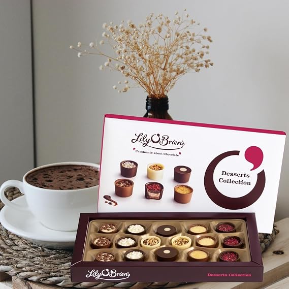 Lily O'brien's White, Dark Chocolate Gifts Birthdays for Him & Her | Get Well Soon Gifts for Women | Christmas | Valentines (One Size, Lily Dessert 210g)