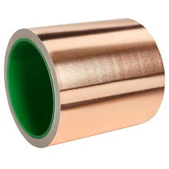Copper Foil Tape [4 inch x 33ft] with Double-Sided Conductive Adhesive for Guitar, Electrical Repairs, Crafts, Garden, Soldering, Grounding, EMI Shielding, Paper Circuits, Stained Glass