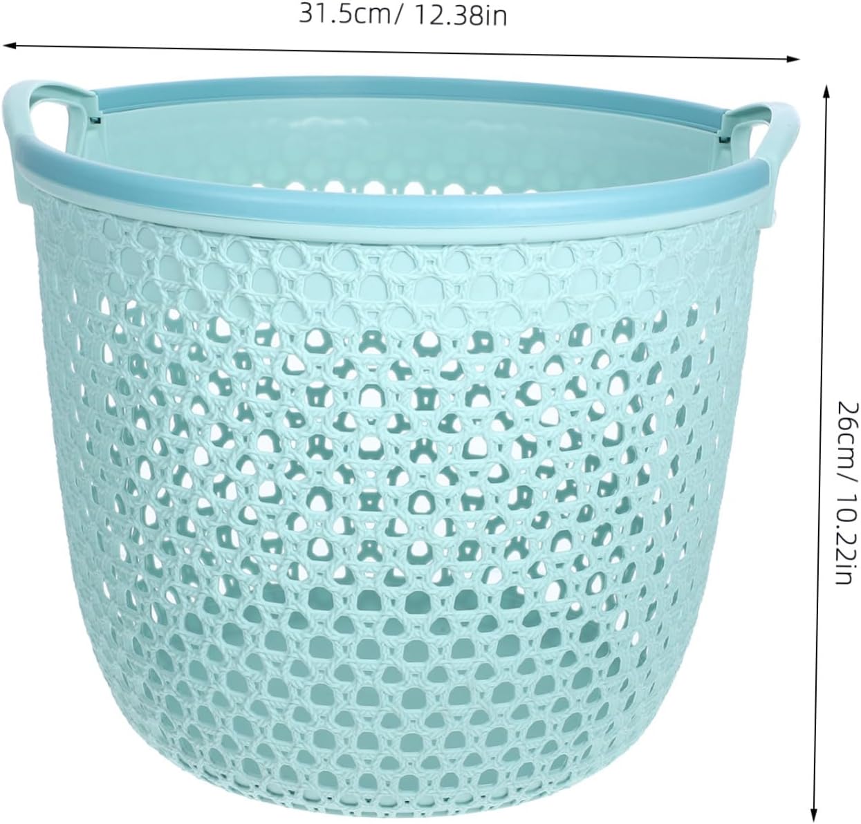 Large Laundry Hamper with Handle Hollow-out Design Plastic Clothes Basket for Dirty Laundry Collection for Home Use