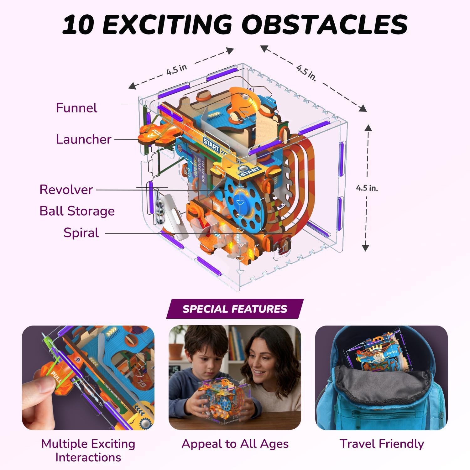 Smartivity 3D Maze STEM Toy for Kids 8-14 Years | Gravity Balance Puzzle with 10 Challenges | Builds Focus & Coordination | Screen-Free Birthday Gift for Kids