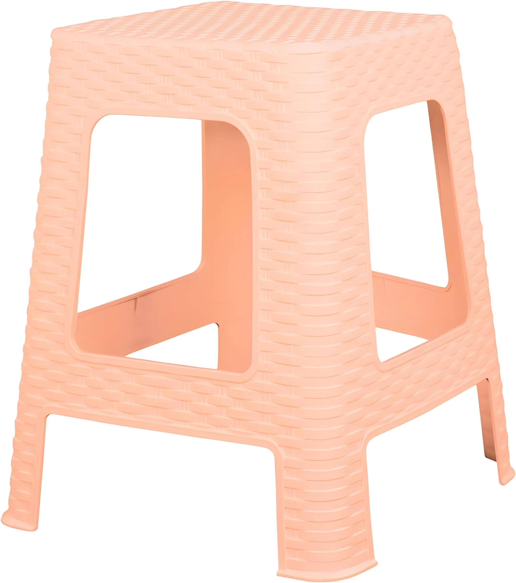 Sitting Stool | Plastic Non-Slip Lightweight Stool for Indoor & Outdoor Use | Cream