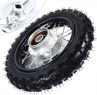 2.50-10 Rear Wheel Tire and Rim Inner Tube With 12mm Bearing Assembly for Dirt Bike CRF50 DRZ70 PW50 50cc-110cc