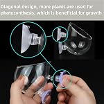 2 Crystal Glass Aquarium Plant Cup Pot Holder with 4 Suction Cups Mini Aquatic Planting Pot for Fish Tank Decor