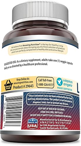 Miniatura 3 de Amazing Formulas - Suplemento reducido de L-glutatión  500 mg por porción  60 cápsulas vegetales  Sin OMG  Sin gluten  Fabricado en Estados Unidos