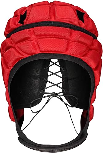Miniatura 2 de DGXINJUN Casco protector de 7 V 7 V 7 Rugby casco acolchado casco portero ajustable fútbol portero casco soporte bandera rugby casco de fútbol