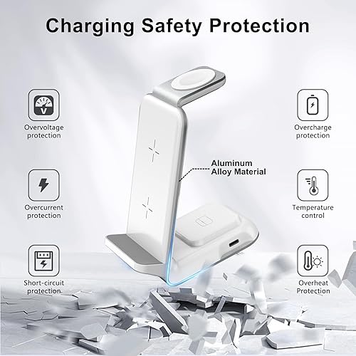 Miniatura 4 de Estación de carga inalámbrica para Samsung - Cargador inalámbrico de carga rápida para Galaxy S23 UltraS23S23+Z FlipFold 543iPhoneteléfonos Android,