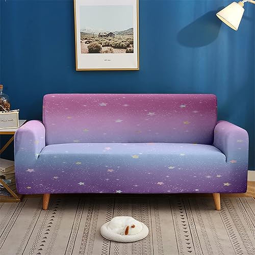 Miniatura 5 de HOSIMA Funda azul oscuro para sofá de 4 puestos, funda estampada con textura tejida para sofá XL, funda protectora elástica y lavable para sala de