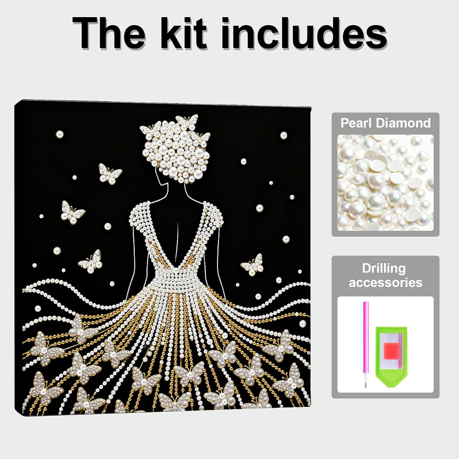 SULUNMO With Frame Diamond Art Kits for Adults,5D Pearl Art Diamond Painting Kits for Beginners,DIY Diamond Dots Pearl Paintings Picture Arts Craft for Adults,Home Wall Decor (Happy Birthday) 25*25cm