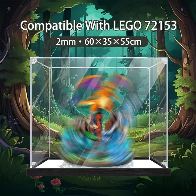 Foto 2 de 8 de Vitrina acrílica para LEGO 72153 Venusaur, Charizard y Blastoise, caja acrílica de terceros