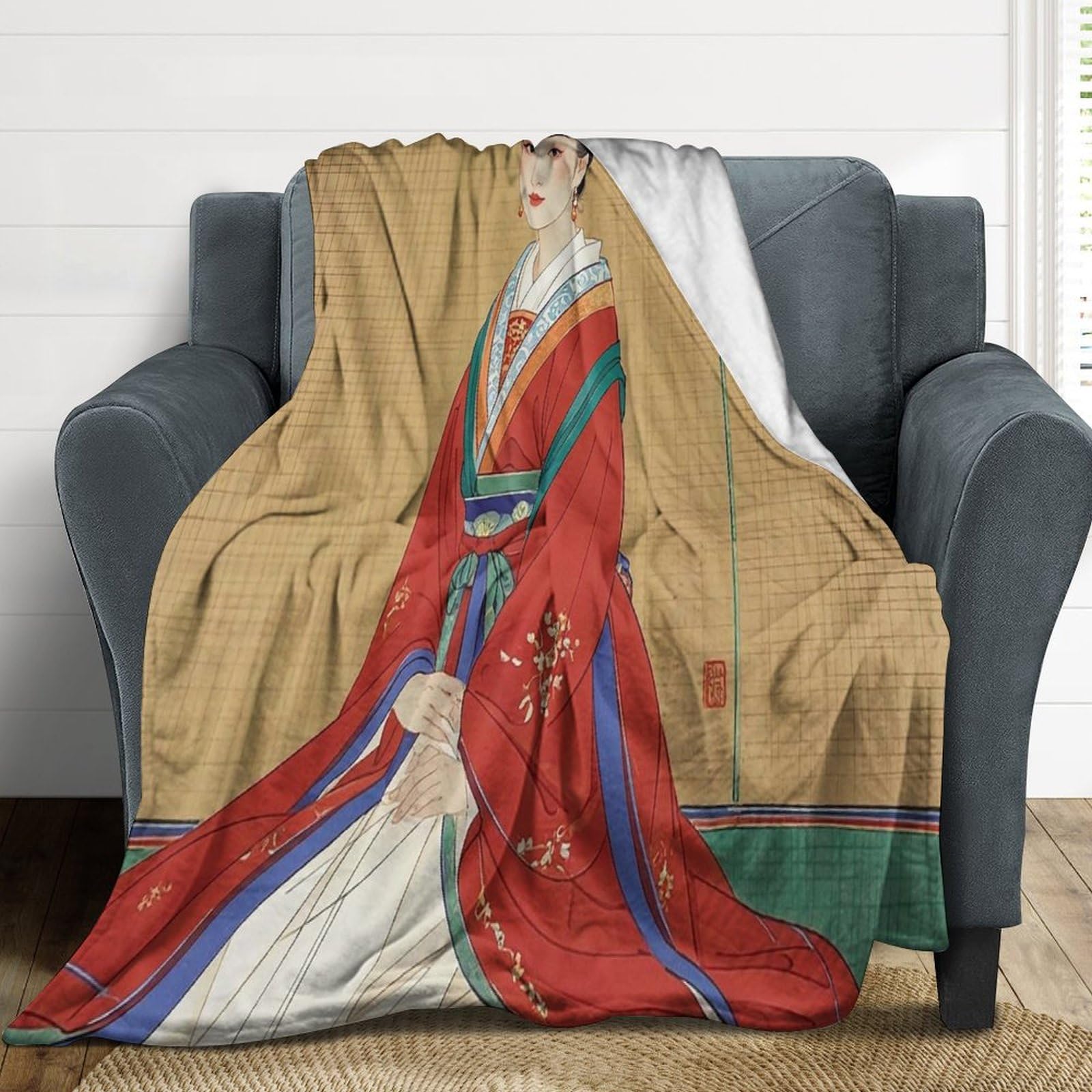 Couverture flanelle légère anti-froid pour bureau, lit et chaise
