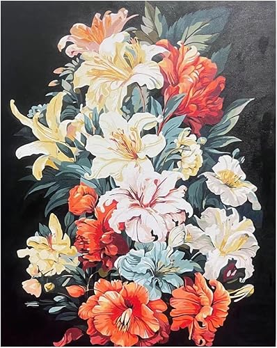 LETEYO Kit de pintura por números para adultos, kit de pintura al óleo para principiantes, 16 pulgadas de ancho x 20 pulgadas de largo, sin marco,