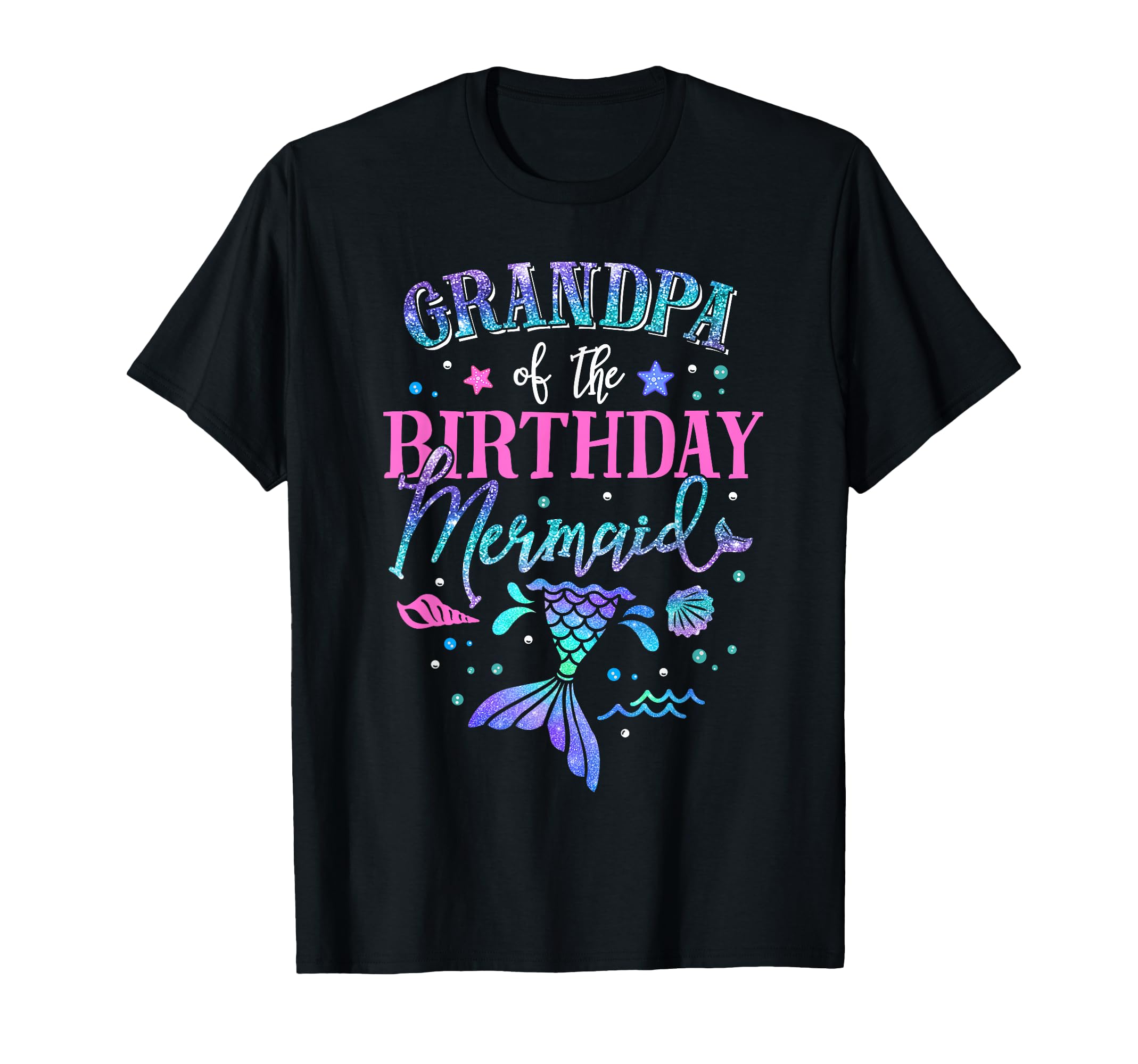 Grandpa Of The Birthday Mermaid Party Matching Family T-Shirt