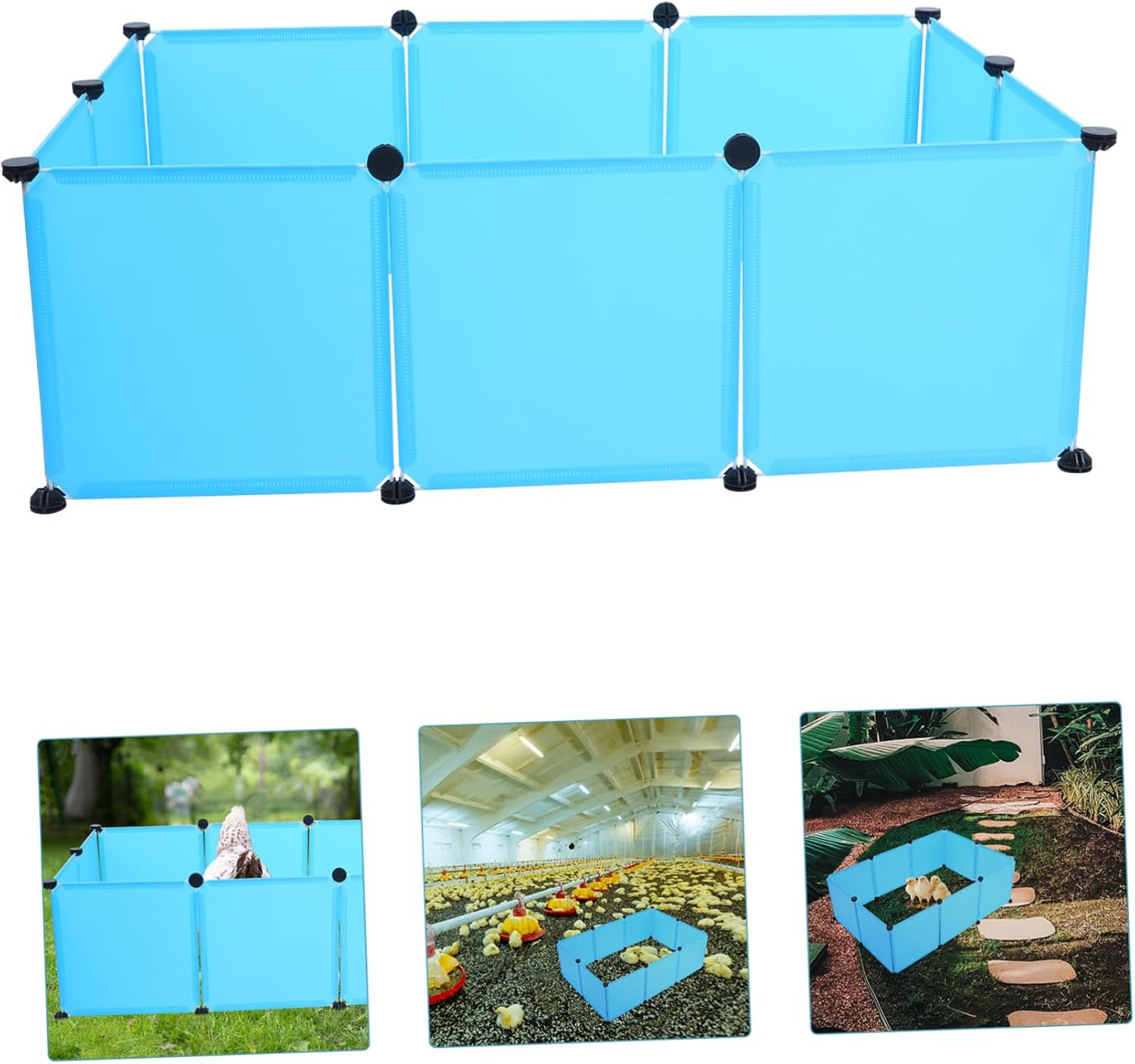 1Set Portable Pet Playpen Panel for Small Animals Assembled Chick Brooder Box Indoor Training Space for Hamsters Rabbits and Ducks Easy to Assemble