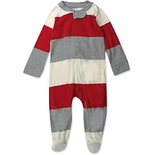 HonestBaby unisex-baby Holiday Sleep & Play Footed One-piece Pajama Sleeper 100% Organic Cotton