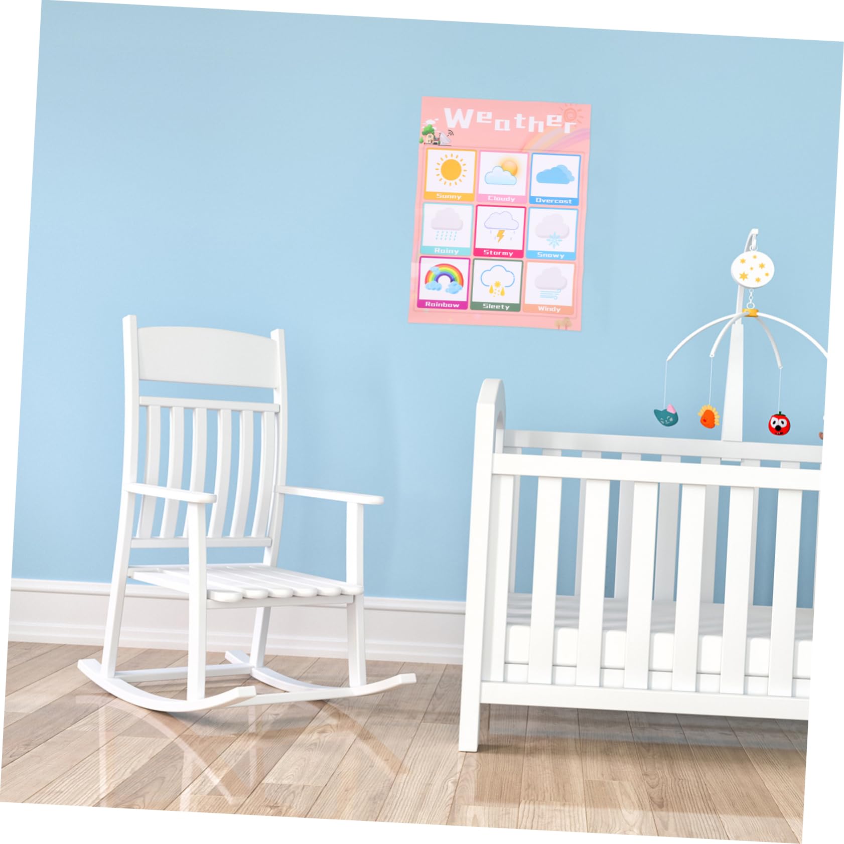 Lurrose Tableau Mural Éducatif pour Bébé Léger et Petit Collage Pp Dos, Tableau D'apprentissage pour Garçon et Filles Facile à Utiliser et Exquis Couleur Aléatoire Plusieurs styles