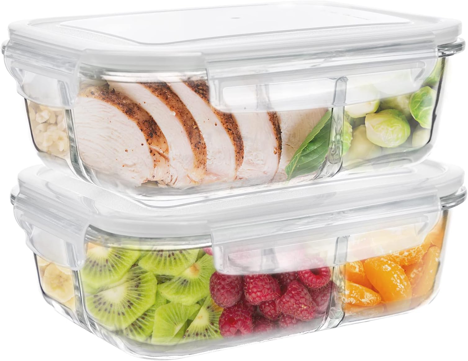 Impolio Classic Glasbehälter mit Deckel, Gefrierdosen, Glas ...