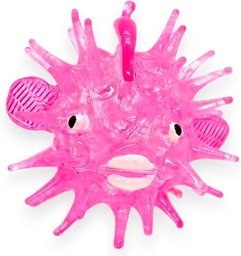 Miniatura 2 de Figura acolchada rosa pequeña de 2 pulgadas de diámetro, peces en miniatura, vidrio soplado a mano, acuario, animales marinos, decoración