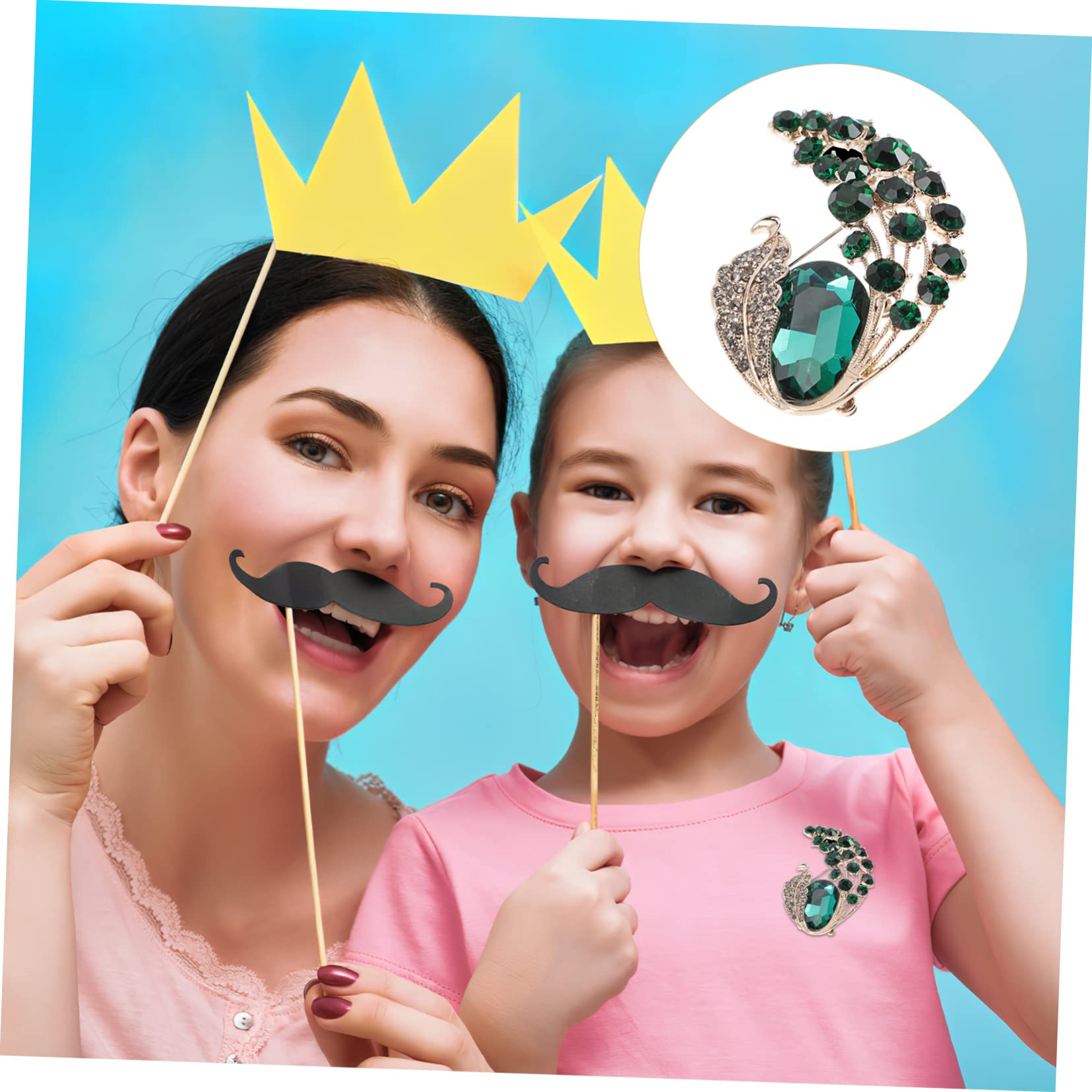 4 Piezas Broche De Cristal Abrigo Broche Clip Tapas Para Las Mujeres Brillante Ropa Pin Sombrero Para Las Mujeres Pendientes De Pavo Real Para Las Sombreros