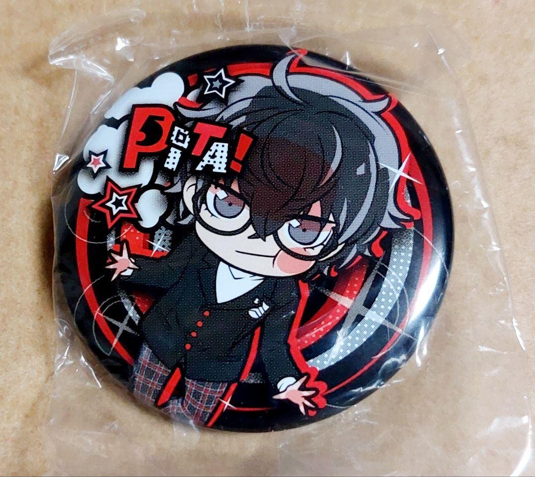 Amazon.co.jp: ペルソナ5 ぴた でふぉめ 缶バッジ 主人公 雨宮 : ホビー 