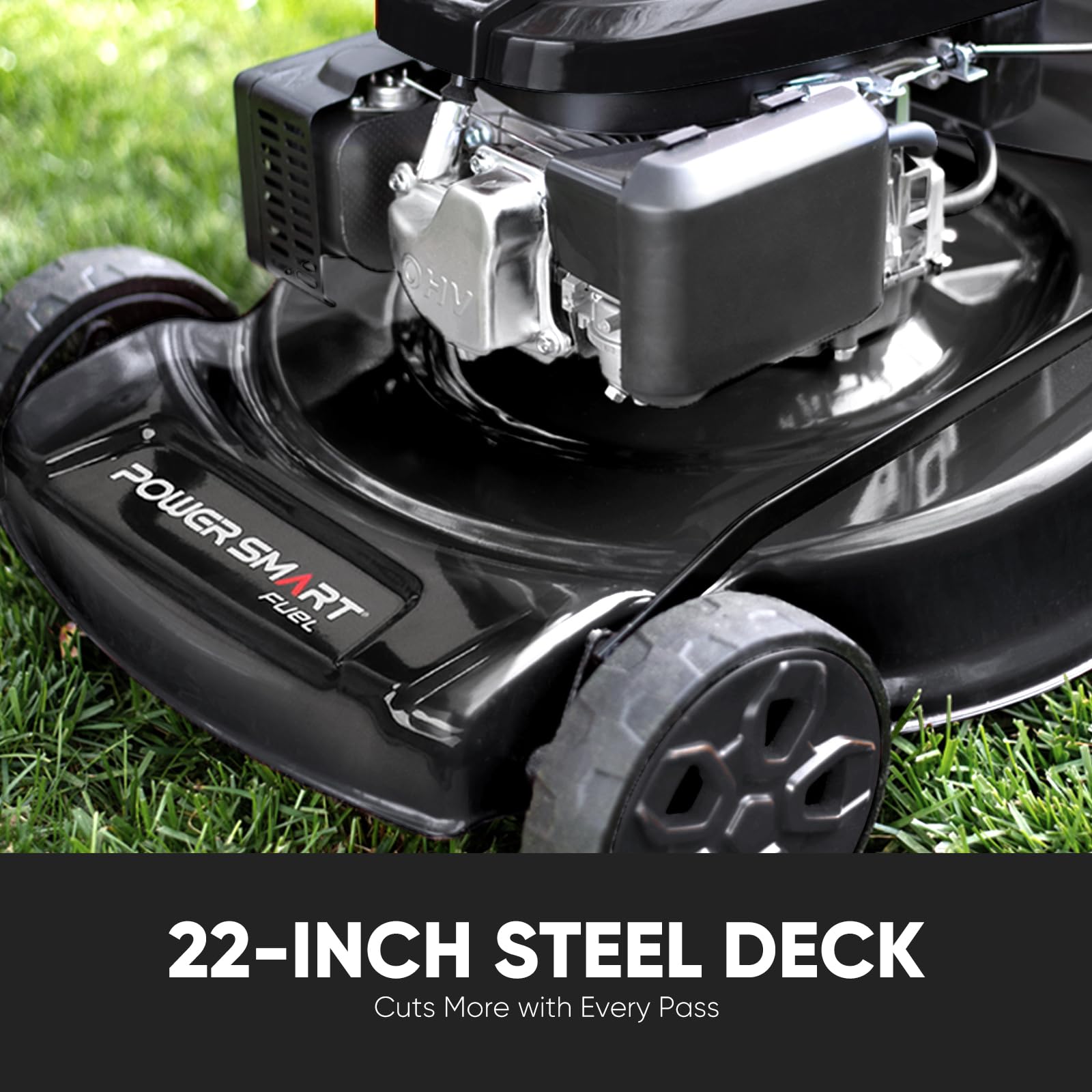 PowerSmart EasyGlide 21-Inch Gas Lawn Mower, 144cc 4-Stroke OHV Engine, Push Walk-Behind, 3-in-1 Mulch/Bag/Side Discharge, Steel Deck, 6 Height Adjustment product image 22