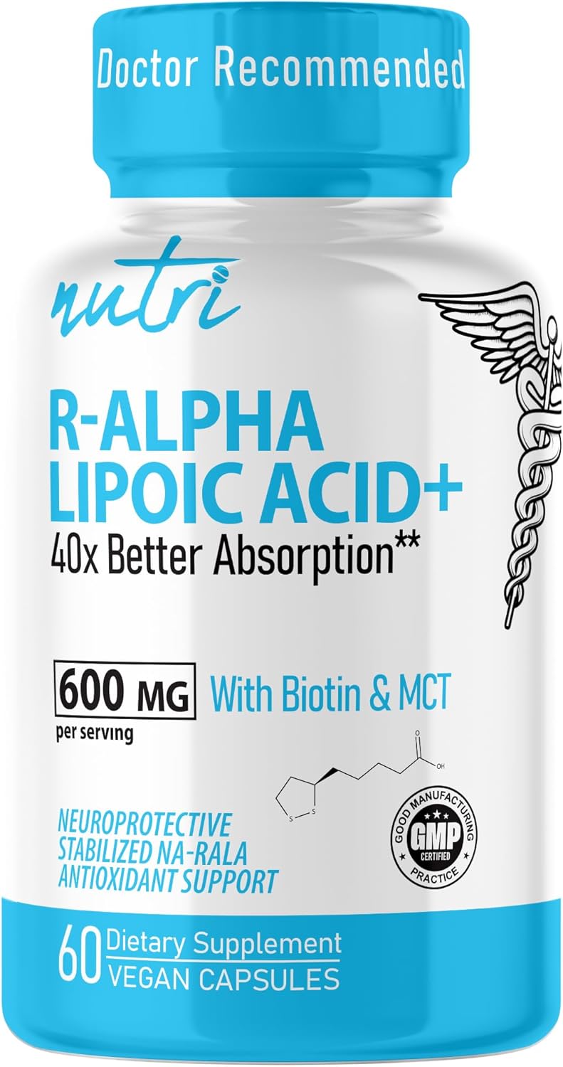 Nature's Fusions Nutri R Alpha Lipoic Acid 600mg Capsules - Stabilized ...