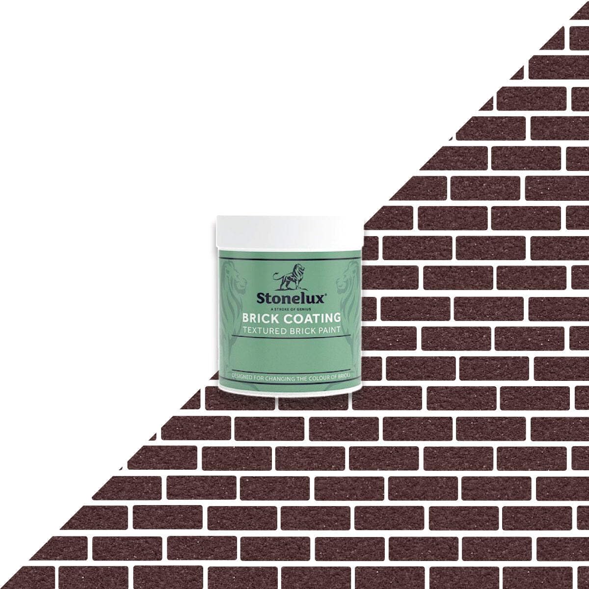 Stonelux Purple Stonelux® Brick Coating - Textured Brick Effect Paint For Changing And Restoring Brickwork 250Ml
