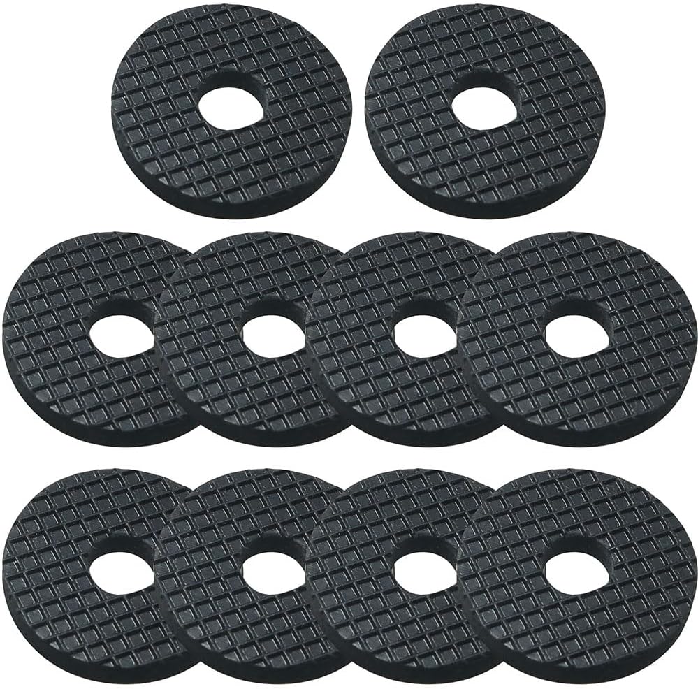 MEETOOT 10PCS Camera Accessory Base Threaded Pad Rubber Pad Shoulder Strap Screw SLR Camera Strap Accessory Fits 1/4 to 20 Inch Threaded Camera Accessory Black