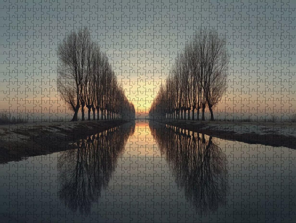 Sunset Puzzle de 2000 Piezas para Adultos, Puzzle Madera con Caja 99x70cm, Rompecabezas Adultos de Alta Dificultad, DIY Juego de Rompecabezas, Pasatiempo Creativo, Decoración Verano, (Paisaje) F-3036